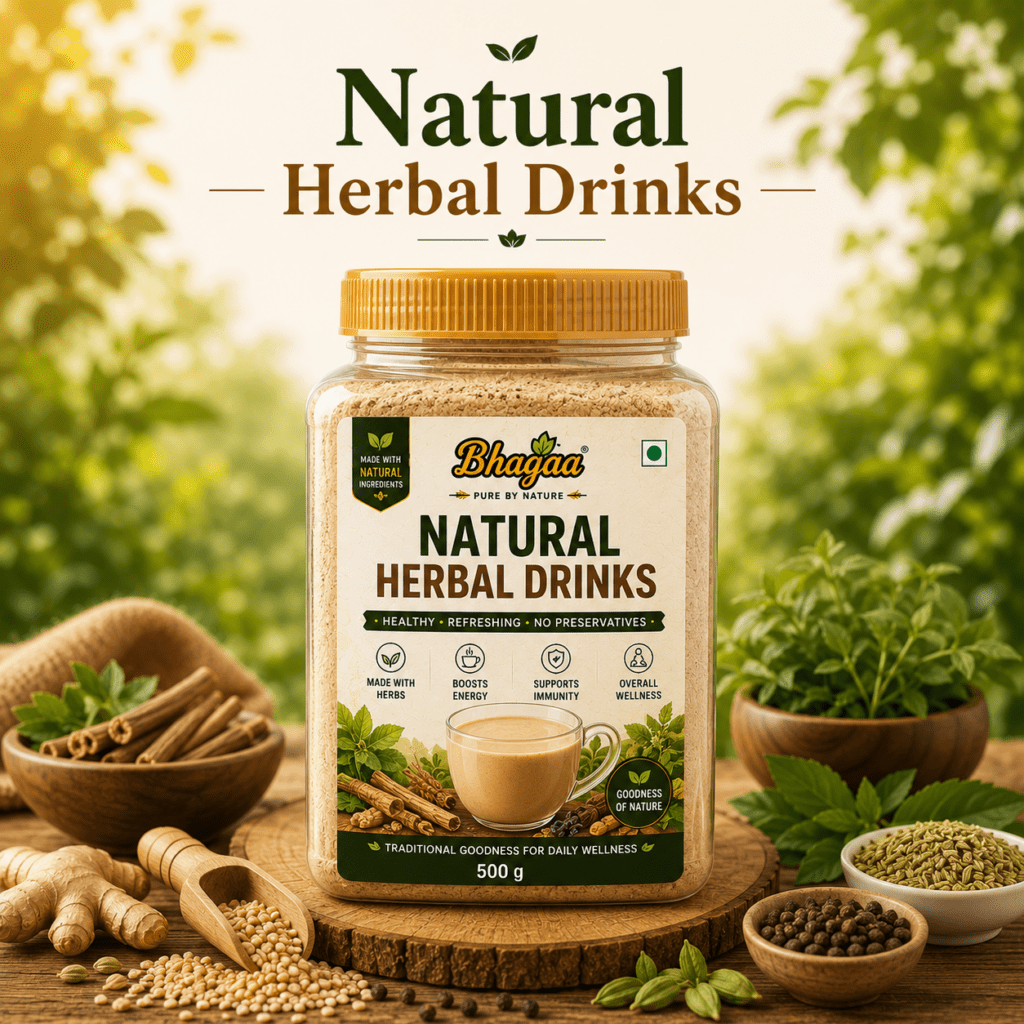 Bhagaa Natural Herbal Drinks Collection – Traditional herbal drink mixes made with natural ingredients for everyday refreshment