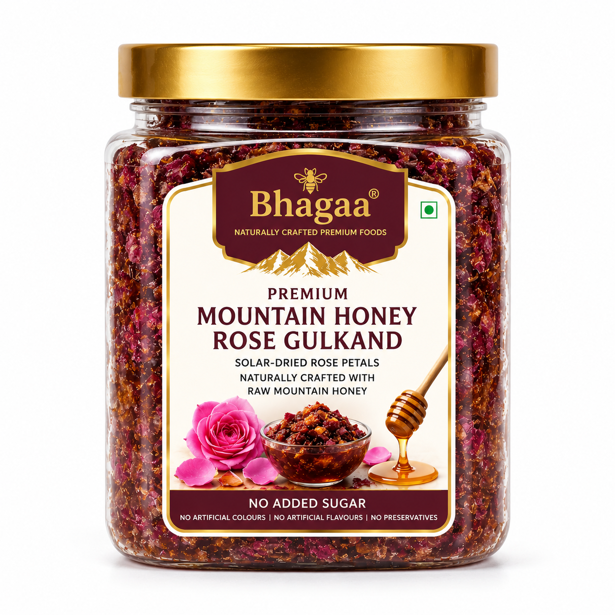 Bhagaa Mountain Honey Rose Gulkand get natural feel