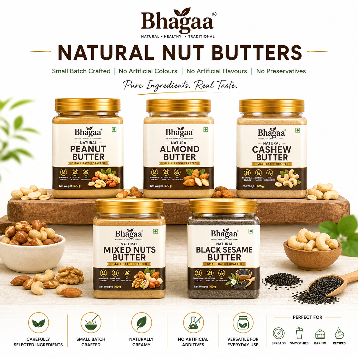 Bhagaa® Natural Nut Butters Collection