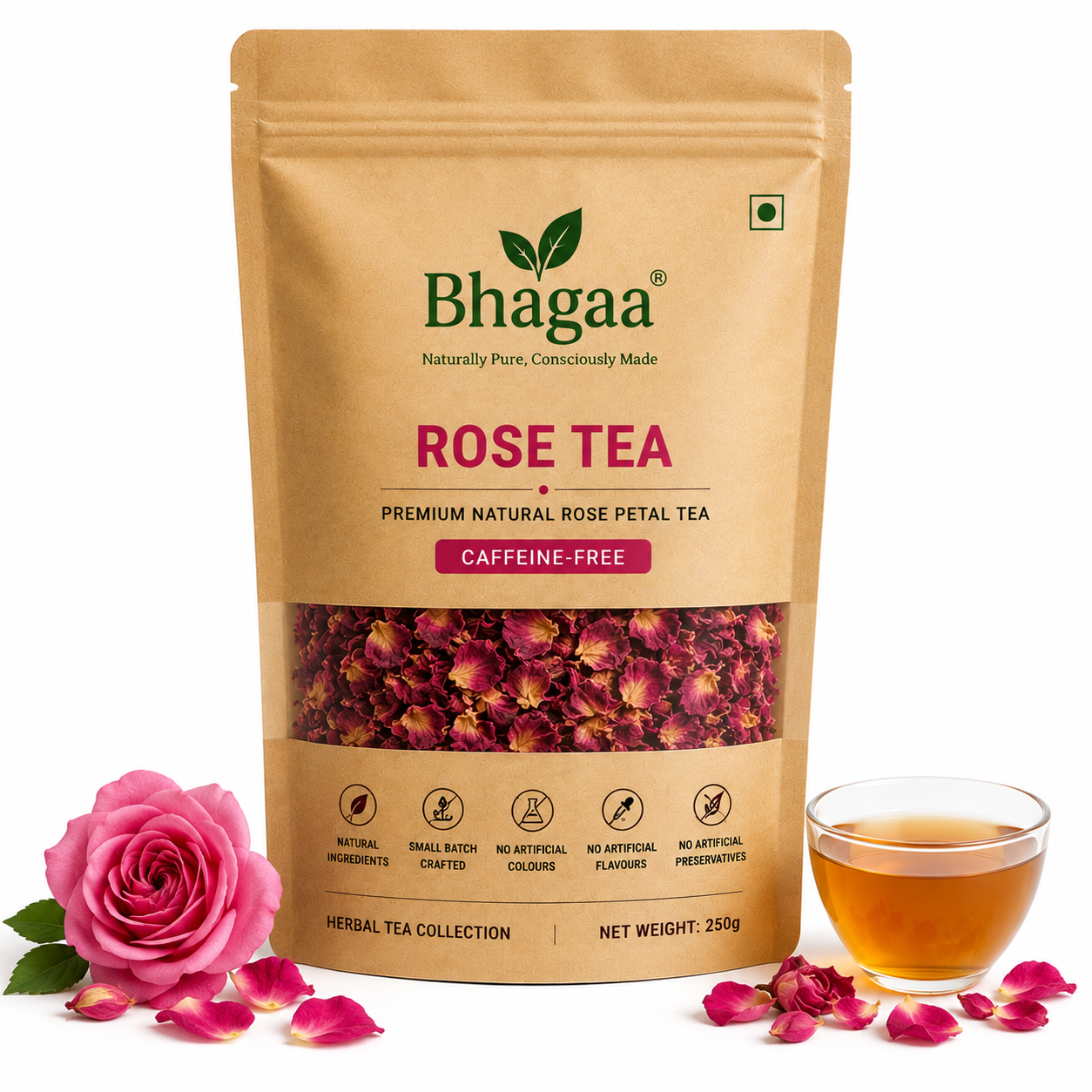 Bhagaa® Rose leaf – Premium Natural Rose leaf tea