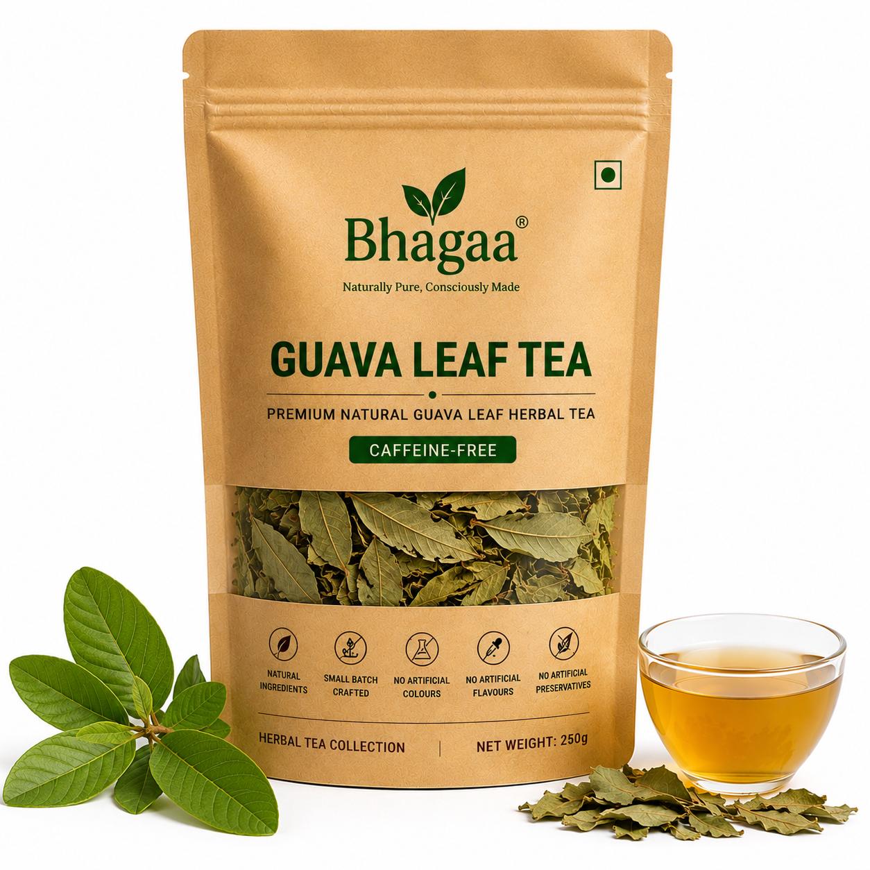 Bhagaa® Guava Leaf Tea – Premium Natural Guava Leaf Herbal Tea